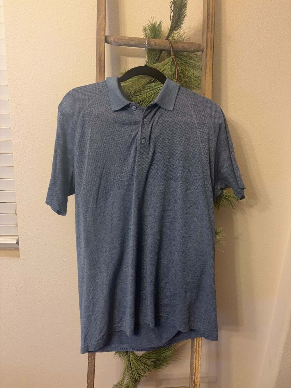 Lululemon Metal Vent Tech Polo Shirt Blue Size XL